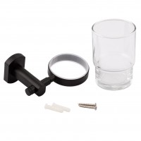 Склянка з тримачем Liberty, Black настінна QTLIBBLM1158 Qtap QTAP фото 3