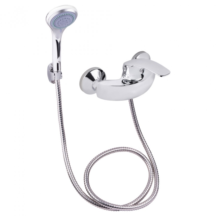 Змішувач для душу Mars 010, Chrome (k40) із душовим гарнітуром LDMAR010CRM34892 Lidz LIDZ