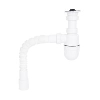 Сифон для умивальника LU02 (60 06 Y001 00) випуск 70 мм без гайки, колбовий (вихід гофра 40/50 мм) Lidz LIDZ фото 2