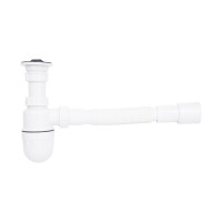 Сифон для умивальника LU02 (60 06 Y001 00) випуск 70 мм без гайки, колбовий (вихід гофра 40/50 мм) Lidz LIDZ фото 3