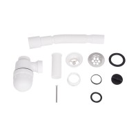 Сифон для умивальника LU02 (60 06 Y001 00) випуск 70 мм без гайки, колбовий (вихід гофра 40/50 мм) Lidz LIDZ фото 4