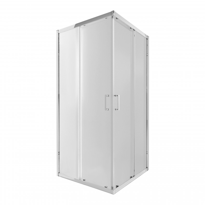 Душова кабіна Taurus CRM1011SC6, 100х100 см, квадратна, скло 6 мм Clear, CalcLess розсувна, без піддону Qtap QTAP