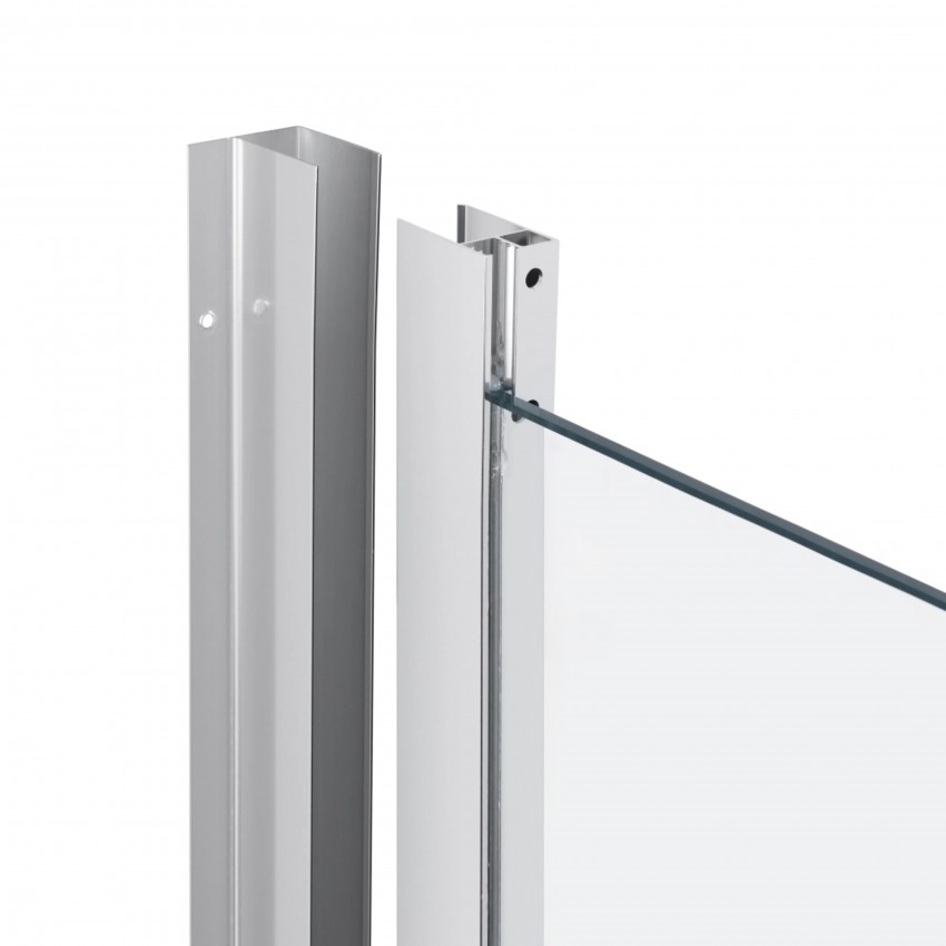 Набір: Душова кабіна Taurus CRM1011SC6, квадратна, скло прозоре 6 мм + Душовий піддон Tern 301112 Qtap QTAP фото 2