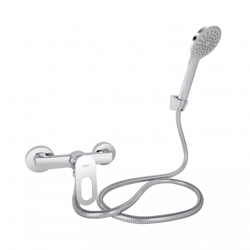 Змішувач для душу Latwa 010, Chrome (k40) з душовим гарнітуром LDLAT010CRM45416 Lidz LIDZ