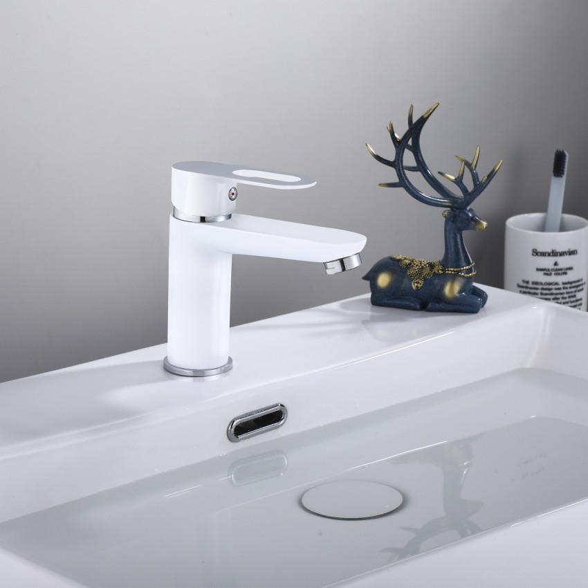 Змішувач для раковини низький Latwa 001, White (k35) LDLAT001WHI45423 Lidz LIDZ фото 4