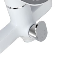 Змішувач для ванни Latwa 005, White (k35) з довгим поворотним виливом та душовим гарнітуром LDLAT005WHI45425 Lidz LIDZ фото 3