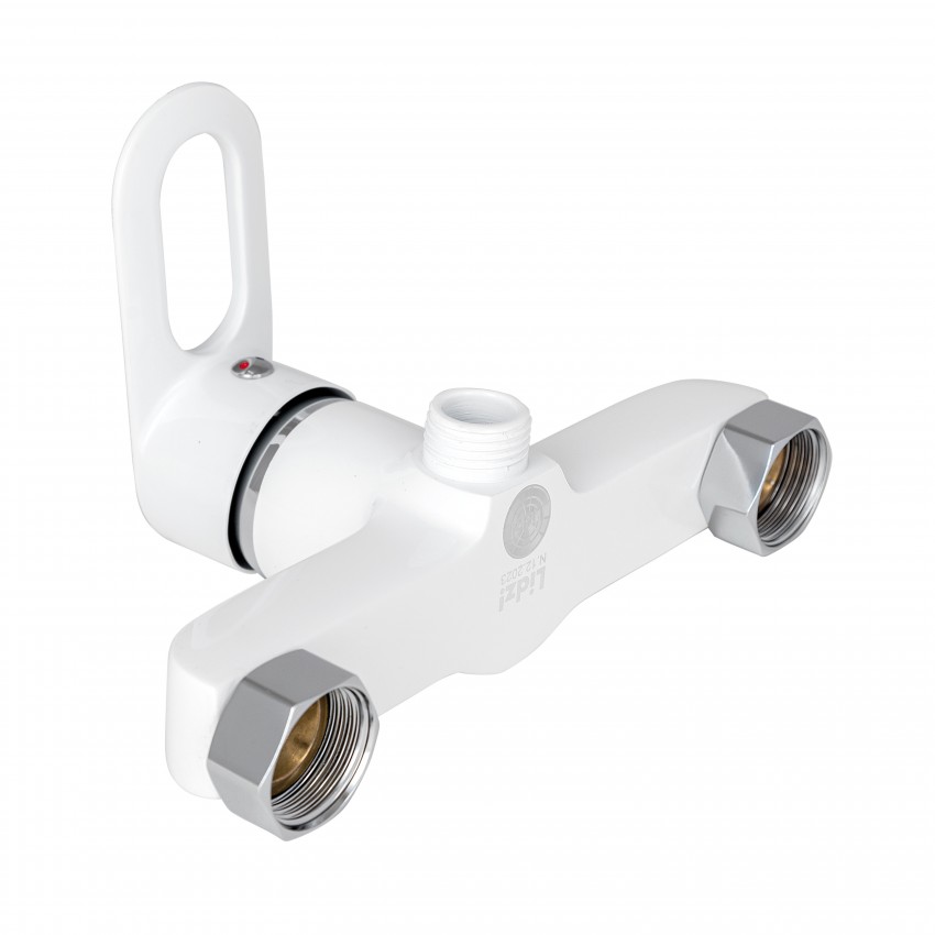 Змішувач для душу Latwa 010, White (k40) з душовим гарнітуром LDLAT010WHI45426 Lidz LIDZ фото 2