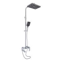 Душова система універсальна Swan Cascada, Chrome (k35) на три споживача (з виливом) QTSWA111CRM45566 Qtap