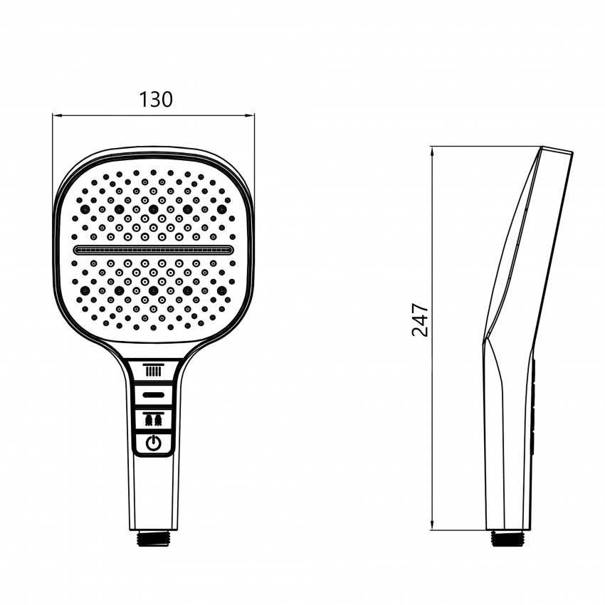 Лійка для ручного душу Rucni, 130x130 мм, Chrome округла QTRUC125CRM45956 Qtap QTAP фото 1