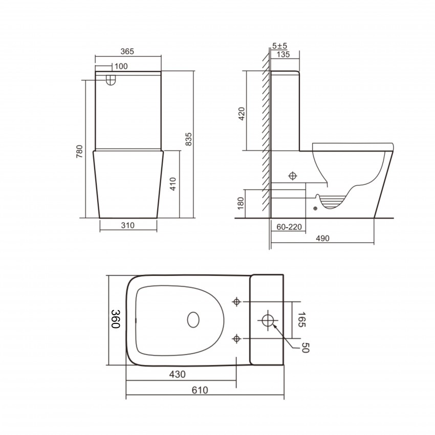 Унітаз підлоговий Tern Ultra Quiet 610×360×835 мм, White, з сидінням Slim Duroplast/ Soft-close/ Quick Release QT17226003AW Qtap QTAP фото 1