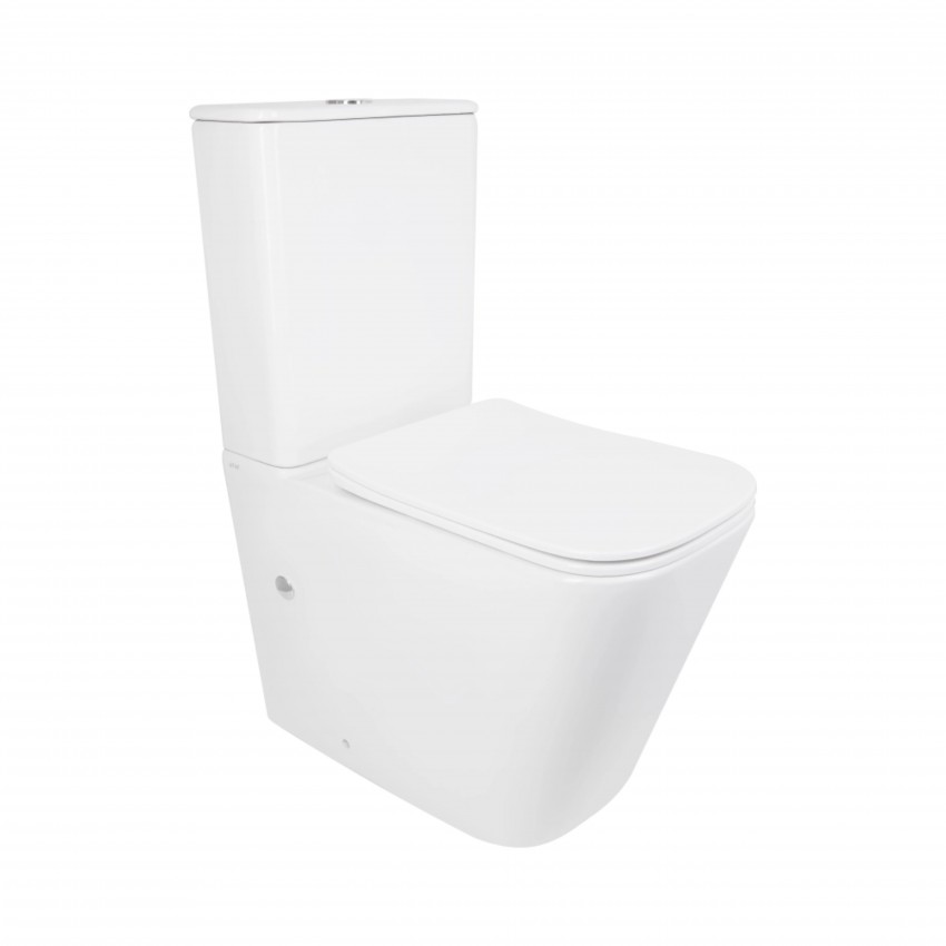 Унітаз підлоговий Tern Ultra Quiet 610×360×835 мм, White, з сидінням Slim Duroplast/ Soft-close/ Quick Release QT17226003AW Qtap QTAP