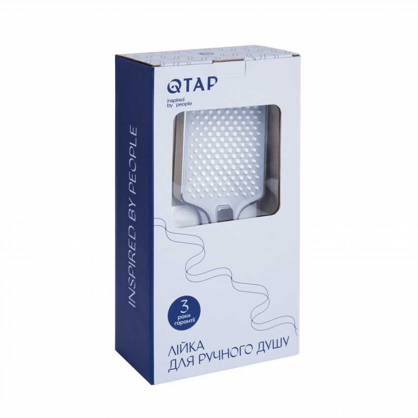 Лійка для ручного душу Rucni, 140x95 мм, Chrome прямокутна QTRUC125CRM45958 Qtap QTAP фото 3