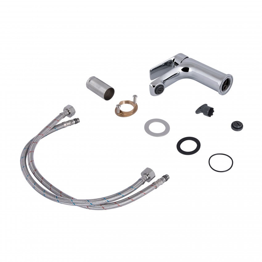 Змішувач для раковини низький Leo New, Chrome (k35) QTLEO270CRM45561 Qtap QTAP фото 3