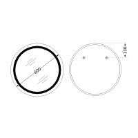 Дзеркало настінне Taurus (TA1) R600 мм, кругле, з LED-підсвіткою Touch, антизапотіванням, димером, рег. темп. кольору (3000-6500K) Qtap QTAP фото 1