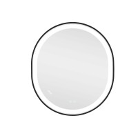 Дзеркало настінне Gemini (GE1B) 800х700 мм, овальне, з LED-підсвіткою Touch, антизапотіванням, димером, рег. темп. кольору (3000-6500K), Reverse Qtap QTAP фото 3