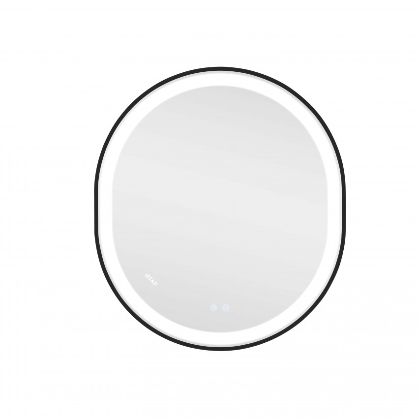 Дзеркало настінне Gemini (GE1B) 800х700 мм, овальне, з LED-підсвіткою Touch, антизапотіванням, димером, рег. темп. кольору (3000-6500K), Reverse Qtap QTAP фото 3