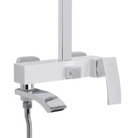 Душова система універсальна Swan Cascada, Chrome/White (k35) на три споживача (з виливом) QTSWA111CRW45570 Qtap QTAP фото 2