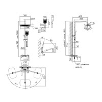 Душова система універсальна Tern, Chrome (k30) на три споживача (з виливом) QTTER111CRM47591 Qtap QTAP фото 1