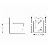 Біде підлогове Jay 560х360х410 мм, White QT07443375W Qtap QTAP фото 1