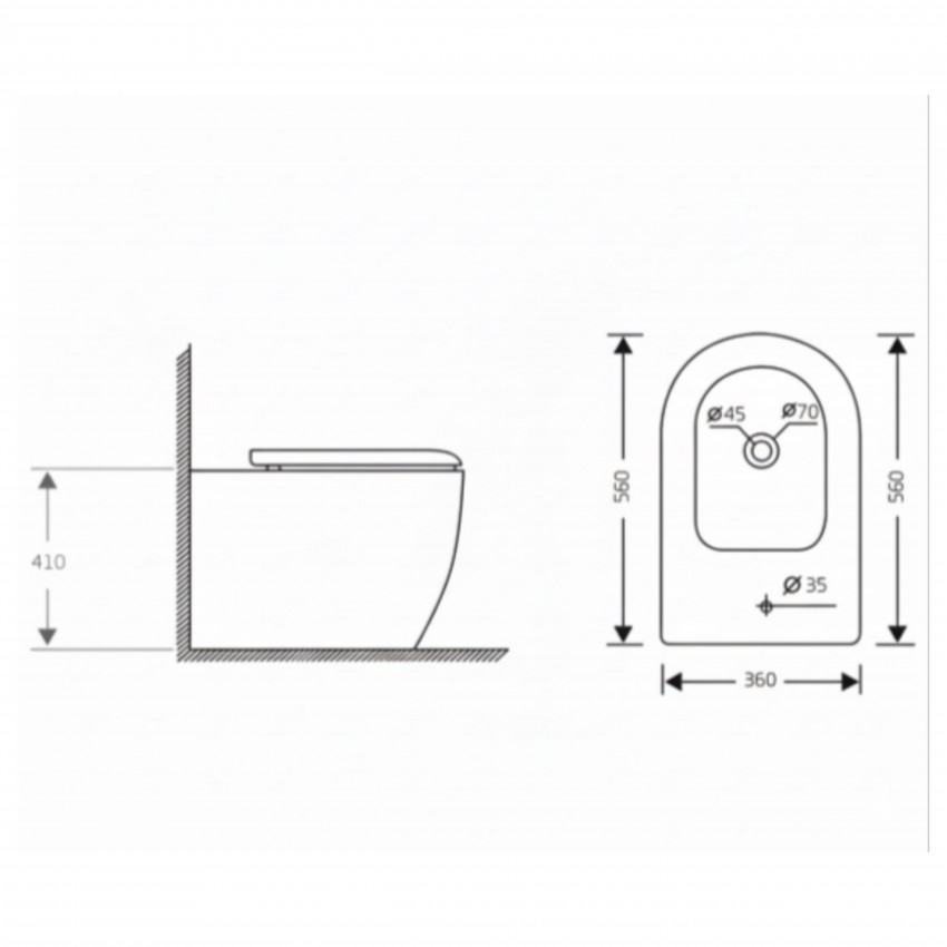 Біде підлогове Jay 560х360х410 мм, White QT07443375W Qtap QTAP фото 1