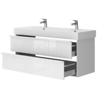 083120W QUADRA Тумба 120 біла глянцева без раковини (1 сорт) DEVIT фото 2