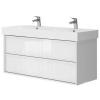 083120W QUADRA Тумба 120 біла глянцева без раковини (1 сорт)