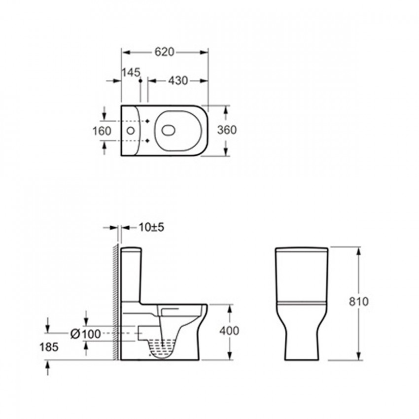 3710020 FRAME Унітаз-компакт з кришкою soft-close безобідковий, Vortex Flush, білий (1 сорт) DEVIT фото 2