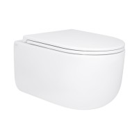 Унітаз підвісний Taurus Ultra Quiet 485×360×350 мм, White, з сидінням Slim Duroplast/ Soft-close/ Quick Release QTTAU26W45428 Qtap QTAP