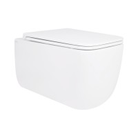 Унітаз підвісний Gemini Ultra Quiet 520×360×350 мм, White, з сидінням Slim Duroplast/ Soft-close/ Quick Release QTGEM26W45430 Qtap QTAP