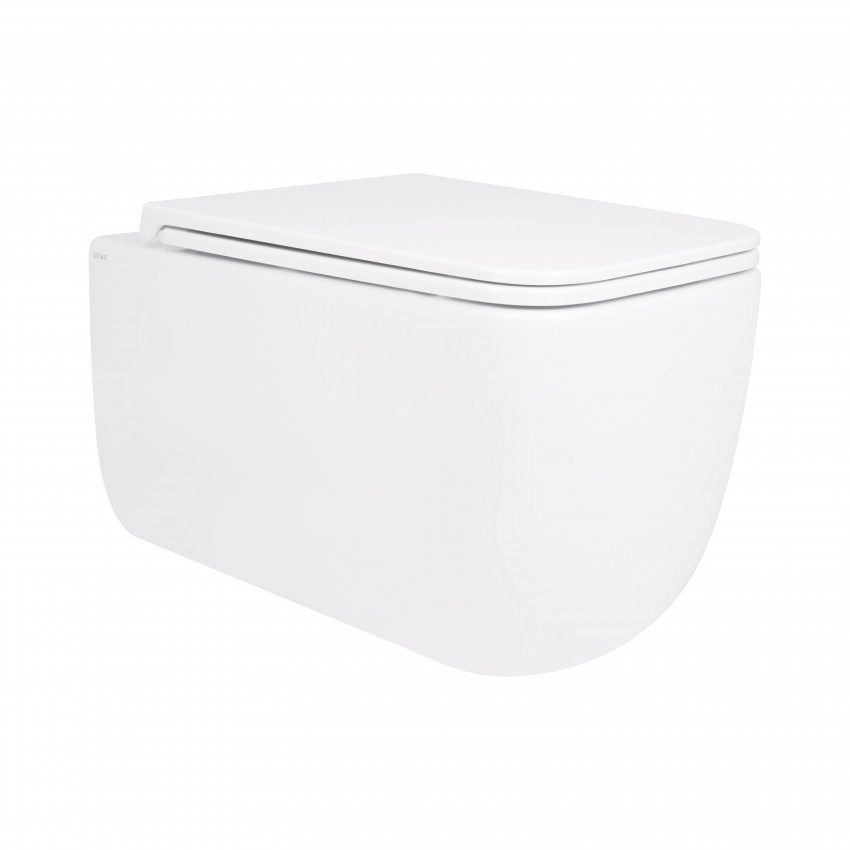 Унітаз підвісний Gemini Ultra Quiet 520×360×350 мм, White, з сидінням Slim Duroplast/ Soft-close/ Quick Release QTGEM26W45430 Qtap QTAP