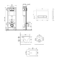 Готове рішення Qtap для ванної кімнати: підвісний унітаз Gemini Ultra Quiet 520х360х350 + комплект інсталяції Nest 4 в 1 (лінійна клавіша Satin) QTAP фото 1