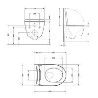 Унітаз підвісний Taurus Ultra Quiet 490х360х380 мм, Matt Black, з сидінням Slim Duroplast/ Soft-close/ Quick Release QT2433084EUQMB Qtap QTAP фото 1