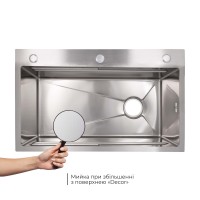 Мийка для кухні інтегрована Handmade H7545 Decor Honeycomb 3,0/1,0 мм LDH7545DEC48372 Lidz LIDZ фото 3