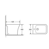 Біде підлогове Presto Quadro 540×340×400 мм, White QTPRE29W49124 Qtap QTAP фото 1