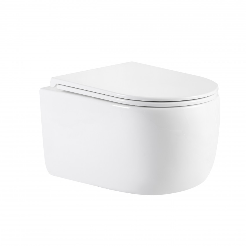 Унітаз підвісний Taurus Ultra Quiet 515×360×350 мм, White, з сидінням Slim Duroplast / Soft-close / Quick Release QTTAU26W49116 Qtap QTAP