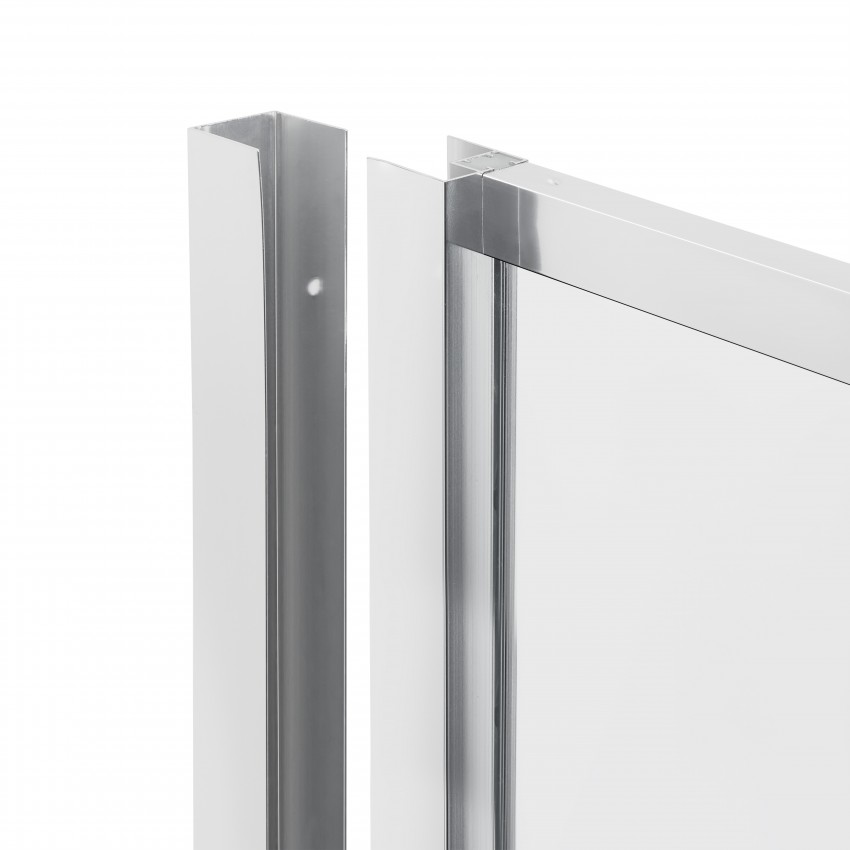 Душова кабіна Leo CRM10995-AC6, 90х90 см, п'ятикутна, скло 6 мм Clear, CalcLess, розпашна, без піддону Qtap QTAP фото 2