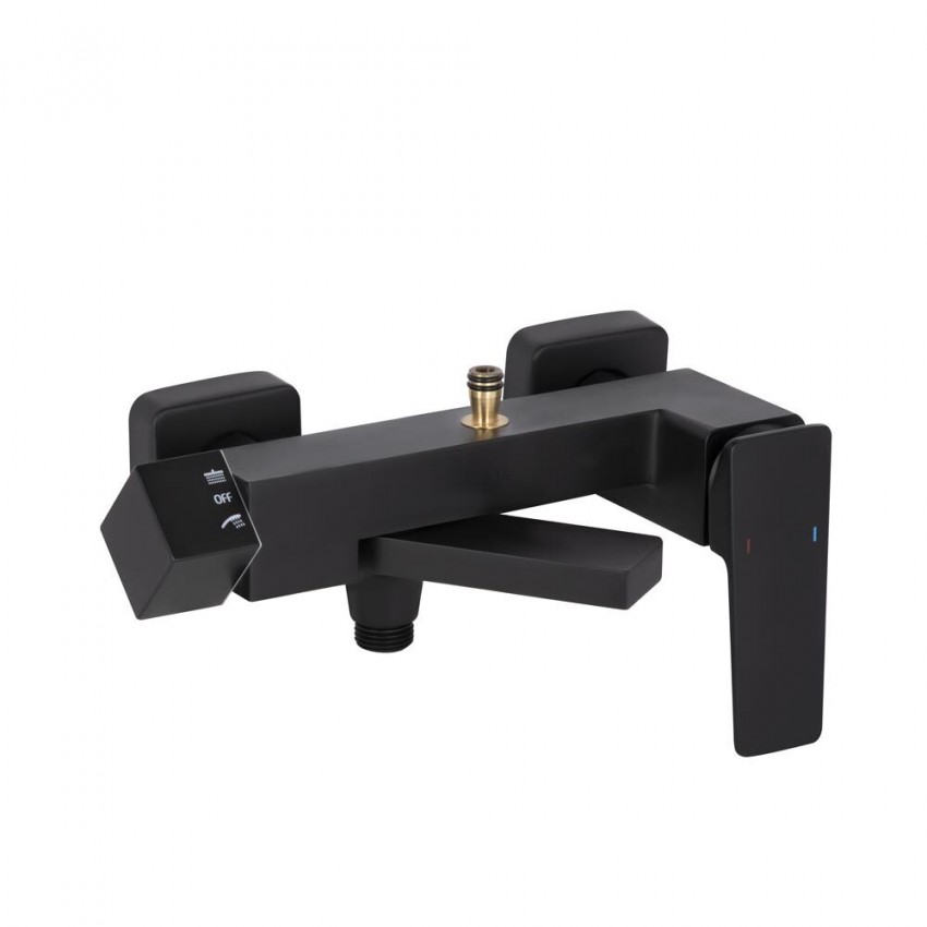 Душова система для ванни Gemini, Matt Black (k35) на три споживача (з виливом) QT51103KNG Qtap QTAP фото 4