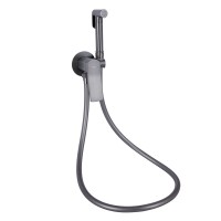 Набір для гігієнічного душу Slavonice, Gunmetal Black PVD (k35) округлий QTSLA262GMB45916 Qtap QTAP