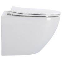HT-1014C-WHT009 AQUAMOD Унітаз підвісний безобідковий з турбозмивом з кришкою quick-fix, soft-close (1 сорт) DEVIT фото 4