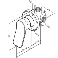 F40H85A22 X-Joy, гігієнічний набір для прихованого монтажу зі змішувачем для душу, чорний мат (1 сорт) AM.PM фото 1