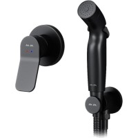 F40H85A22 X-Joy, гігієнічний набір для прихованого монтажу зі змішувачем для душу, чорний мат (1 сорт)