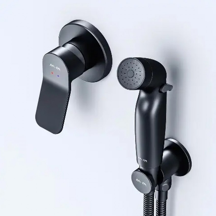 F40H85A22 X-Joy, гігієнічний набір для прихованого монтажу зі змішувачем для душу, чорний мат (1 сорт) AM.PM фото 3