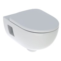 501.750.00.1 Selnova Комплект підвісного унітазу воронкоподібний, Rimfree, напівзакрита форма, з сидінням з кришкою 53см, Білий (1 сорт) GEBERIT фото 4