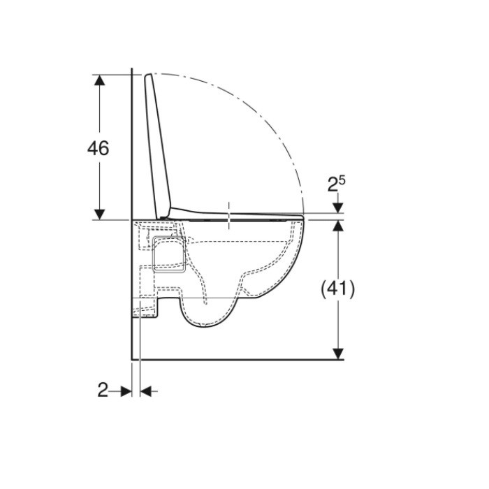 501.750.00.1 Selnova Комплект підвісного унітазу воронкоподібний, Rimfree, напівзакрита форма, з сидінням з кришкою 53см, Білий (1 сорт) GEBERIT фото 3