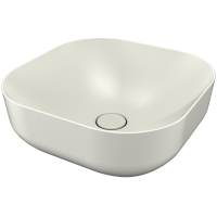 MWLVP1  POOL 1  раковина на стільницю без перелива 42х42, в кольорі panna (білий матовий) (1 сорт) SDR фото 1