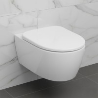 503.226.01.1 Smyle Round Комплект підвісного унітазу воронкоподібний, закрита форма, Rimfree, із кришкою Soft Close, QuickRelease, колір білий глянець (1 сорт)