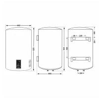 Водонагрівач електричний 100 л Black, вертикальний, сухий ТЕН 2,0 кВт D100V20J3(D)KВ Thermo Alliance Thermo Alliance фото 1