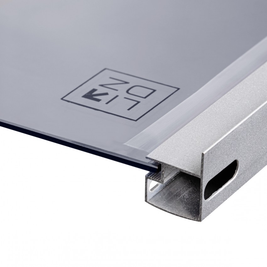 Душова кабіна Latwa SC80x80.SAT.HIGH.GR полукругла, для високого піддону, висота 160 см, скло тоноване 4 мм, без піддону Lidz LIDZ фото 4