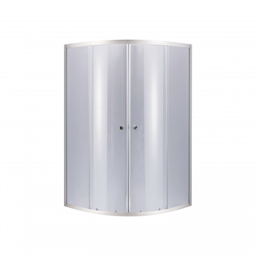 Душова кабіна Latwa SC80x80.SAT.HIGH.GR полукругла, для високого піддону, висота 160 см, скло тоноване 4 мм, без піддону Lidz LIDZ
