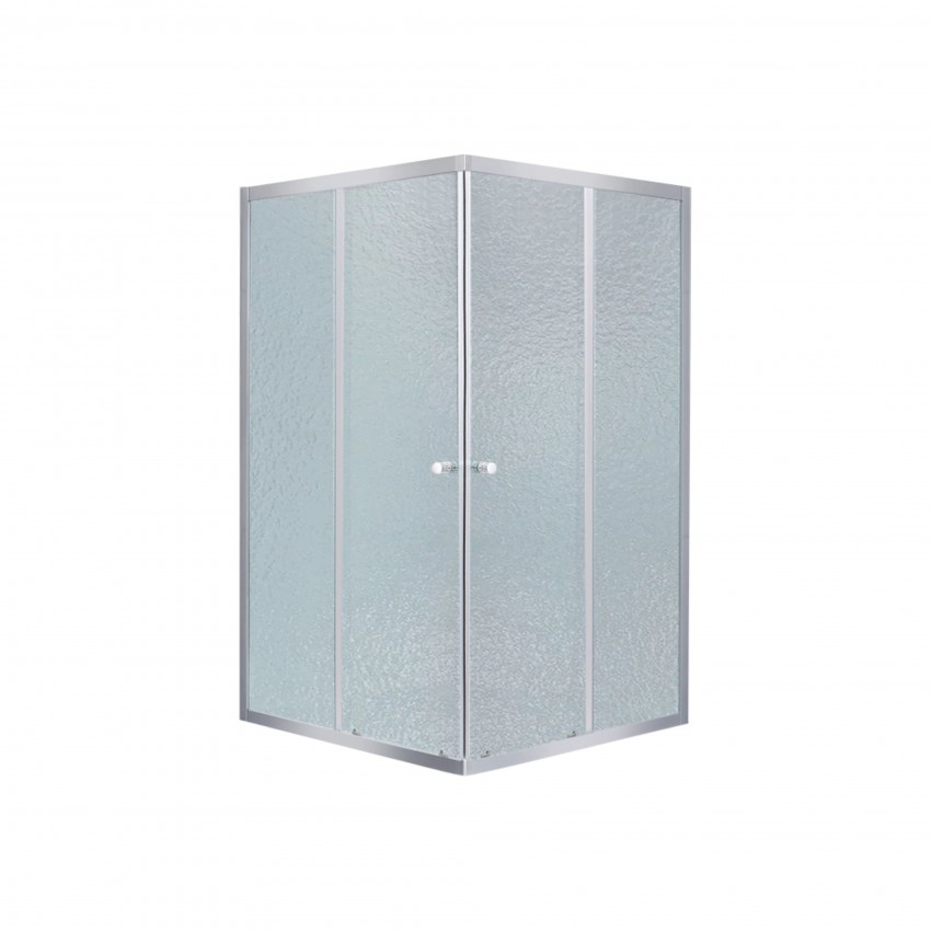 Набір: Душова кабіна Wawel SC80x80.SAT.LOW.FR, квадратна, скло Frost 4 мм + Душовий піддон Kapielka ST80x80x14 Lidz LIDZ фото 2